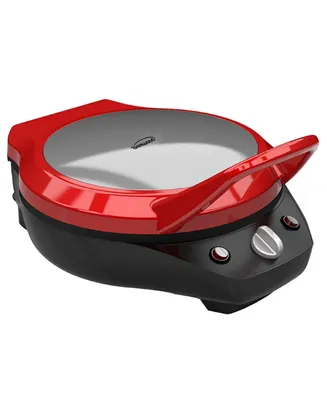 Brentwood 1200 Watt 12 Inch Non Stick Pizza Maker and Grill in Red