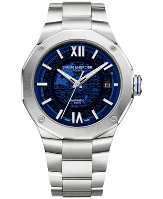 Baume & Mercier Men's Swiss Automatic Riviera Stainless Steel Bracelet Watch 42mm