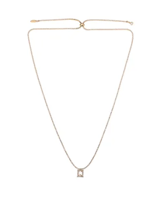 Ettika Minimal Glass 18K Gold Plated Adjustable Necklace