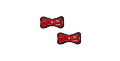 Tuffy Jr Bone Red Paw, 2-Pack Dog Toys