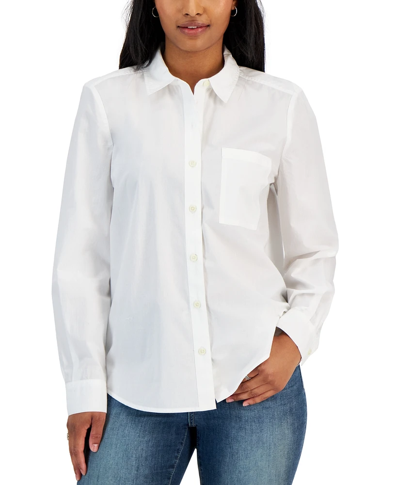 Style & Co Women's Cotton Buttoned-Up Shirt, Created for Macy's