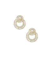 Ettika Rotating Circles 18K Gold Plated Earrings