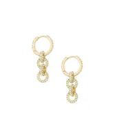 Ettika Multi-Ring Glass Dangle Earrings