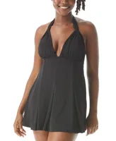 Coco Reef Women's Contours Phase Draped One-Piece Halter Swim Dress