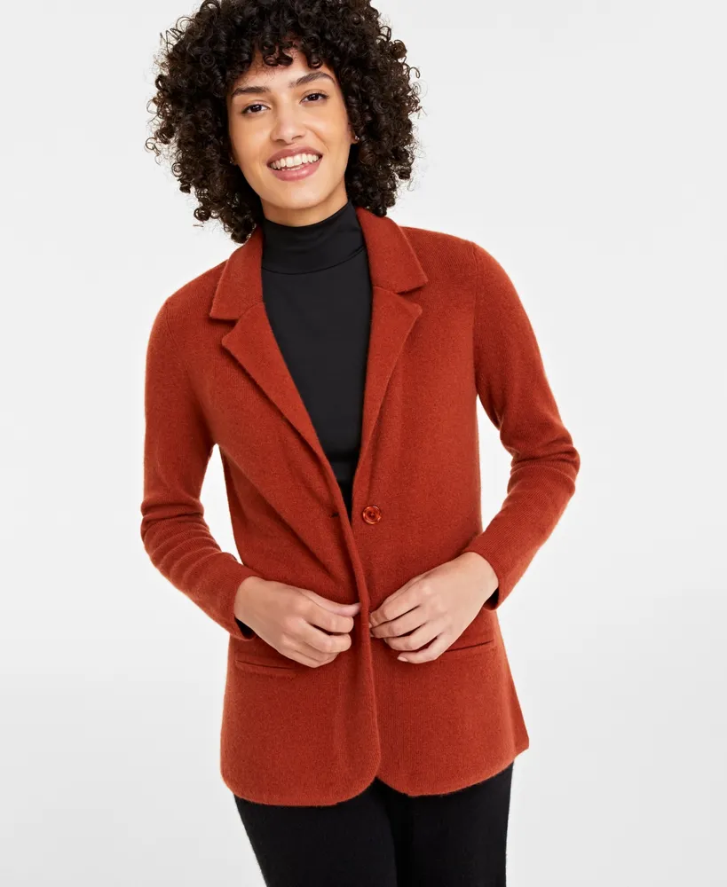 Charter Club Women's 100% Cashmere Blazer, Regular and Petite, Created for Macy's