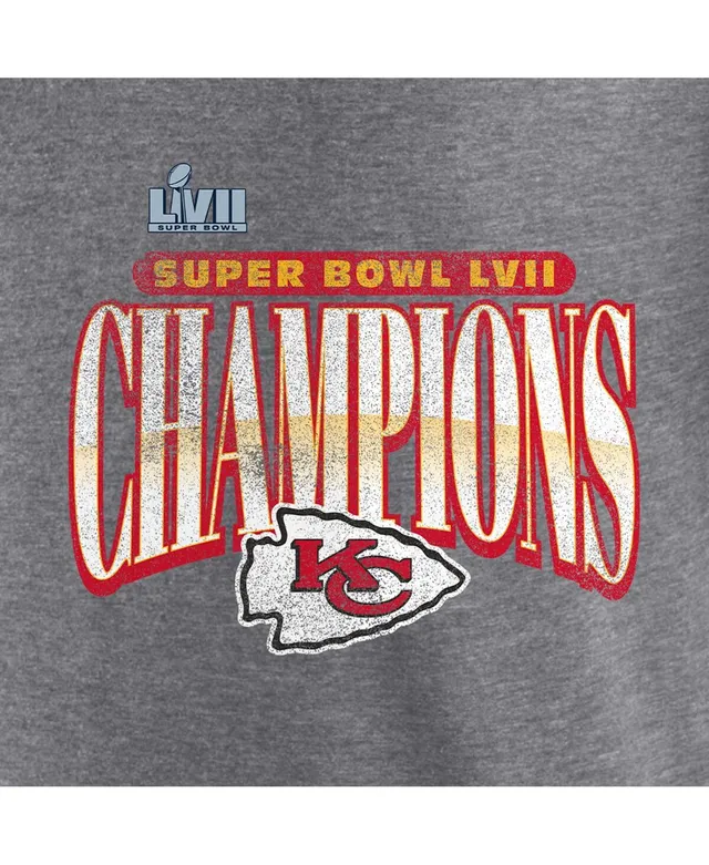 Men's Fanatics Branded Oatmeal Kansas City Chiefs Super Bowl LVII Champions Big & Tall Rewrite History Raglan T-Shirt