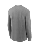 Men's Nike Heather Gray Kansas City Chiefs Super Bowl Lvii Champions Locker Room Trophy Collection Long Sleeve T-shirt