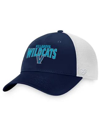 Men's Top of the World Navy, White Villanova Wildcats Breakout Trucker Snapback Hat