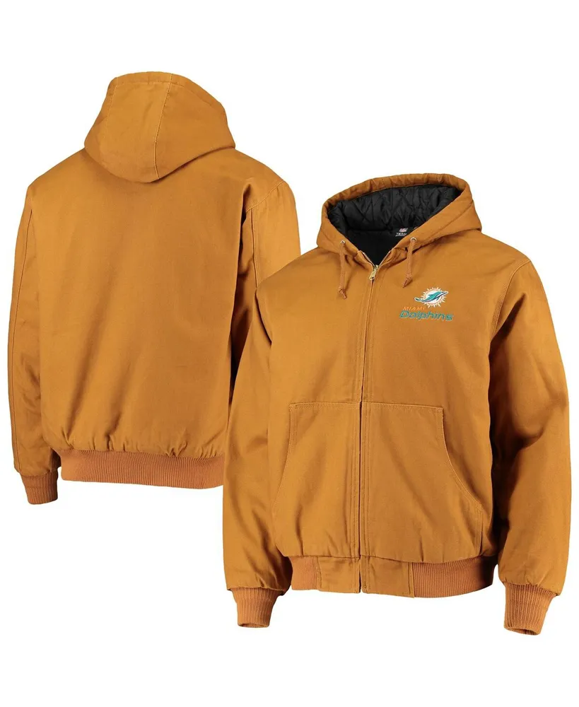 Men's Graphite Miami Dolphins Zephyr Softshell Full-Zip Jacket, Size: Large, Dark Grey