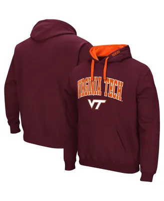 Men's Colosseum Maroon Virginia Tech Hokies Big and Tall Arch and Logo 2.0 Pullover Hoodie