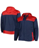 Men's Columbia Navy St. Louis Cardinals Flash Forward Challenger Omni-Shade Big and Tall Full-Zip Windbreaker