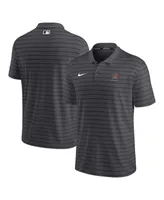 Men's Nike Anthracite Arizona Diamondbacks Authentic Collection Striped Performance Pique Polo Shirt