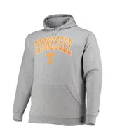 Men's Champion Heather Gray Tennessee Volunteers Big and Tall Arch Over Logo Powerblend Pullover Hoodie