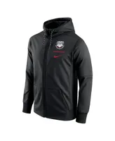 Men's Nike Black Georgia Bulldogs Secondary Logo Stack Performance Full-Zip Hoodie