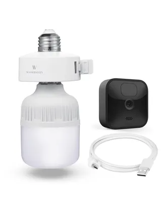 Wasserstein Bulb Socket with Blink Charging Cable - Plug in Light Socket for Powering Your Blink Cam - Camera and Light Bulb Not Included