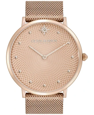 Olivia Burton Women's Celestial Ultra Slim Carnation Gold-Tone Steel Watch 40mm