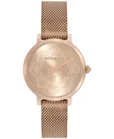 Olivia Burton Women's Ultra Slim Floral Carnation Gold-Tone Steel Watch 28mm