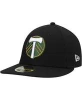 Men's New Era Black Portland Timbers Primary Logo Low Profile 59FIFTY Fitted Hat