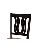 Baxton Studio Fenton Modern and Contemporary Transitional 2-Piece Finished Wood Dining Chair Set