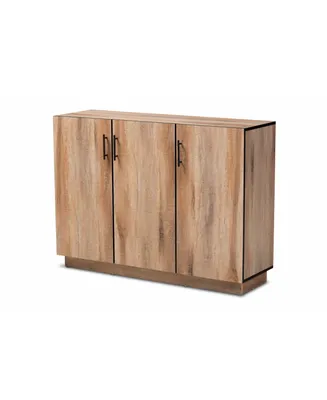 Baxton Studio Patton Modern and Contemporary 47.2" Finished Wood 3-Door Dining Room Sideboard Buffet