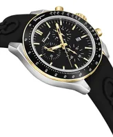 Salvatore Ferragamo Men's Swiss Chronograph Urban Black Silicone Strap Watch 43mm