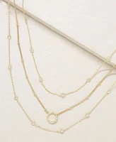 Ettika Monroe Crystal Strand Layered Necklace