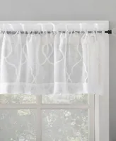 No. 918 Allerton Embroidered Trellis Rod Pocket Kitchen Single Curtain Valance, 52" x 14"