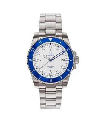 Heritor Automatic Men Luciano Stainless Steel Watch - Blue/White, 41mm