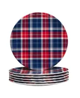 Certified Patriotic Plaid Melamine Dinnerware Collection