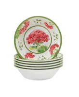 Certified International Geraniums Melamine All Purpose Bowl, Set of 6