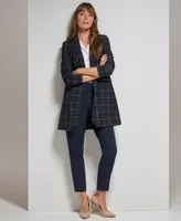 Tommy Hilfiger Women's Windowpane One-Button Blazer