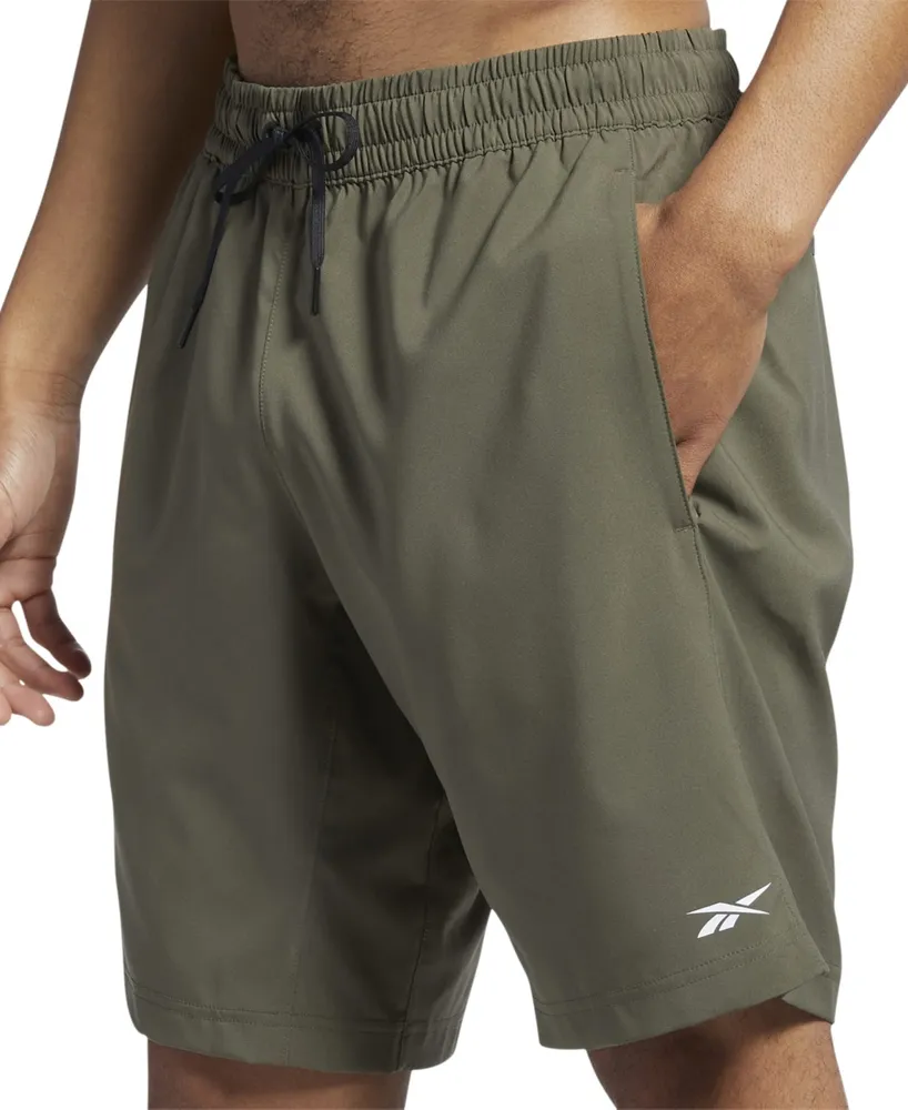 Reebok Men's Regular-Fit Moisture-Wicking 9" Woven Drawstring Shorts