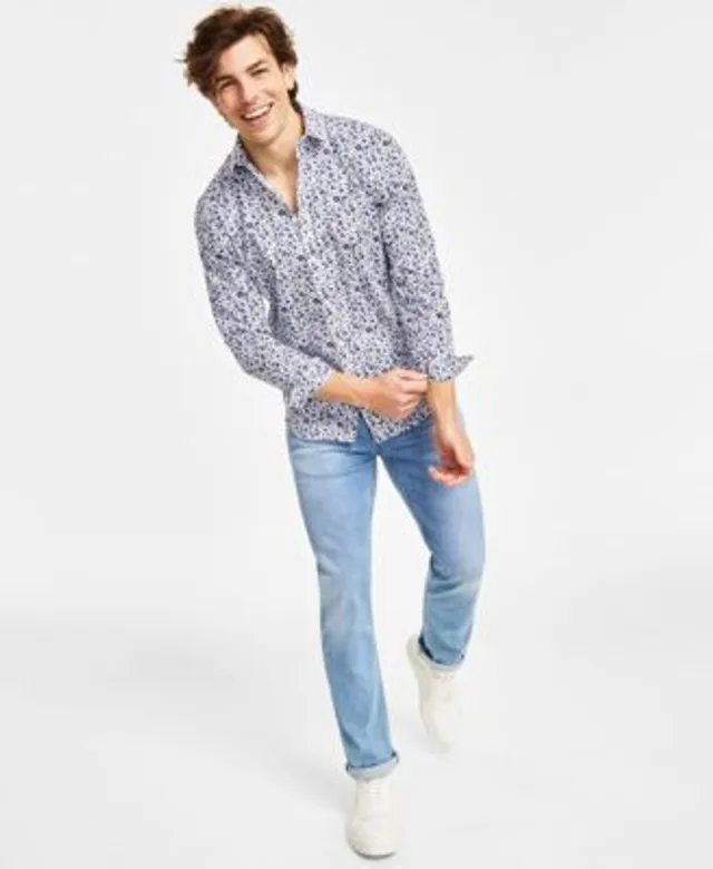 INC International Concepts Men's Embroidered Eyelet Shirt, Created for  Macy's - Macy's