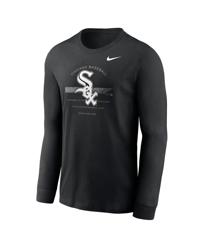 Men's Nike Black Chicago White Sox Over Arch Performance Long Sleeve T-shirt