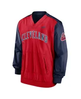 Men's Nike Red, Navy Cleveland Indians Cooperstown Collection V-Neck Pullover
