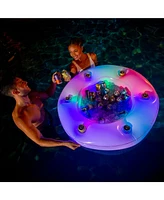 PoolCandy Illuminated Led Inflatable Floating Bar 7 Piece Set