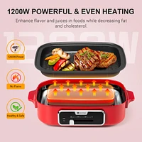 Ventray Classic Indoor Grill Set, Versatile Electric Grill Griddle Skillets Set with 3 Removable Nonstick Plates