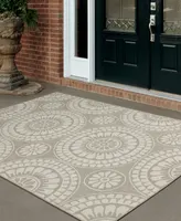 Jhb Design Genoa Outdoor 1832GNA 1'10" x 7'3" Runner Area Rug