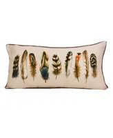 Donna Sharp Mojave Red Feather Decorative Pillow, 11" x 22"