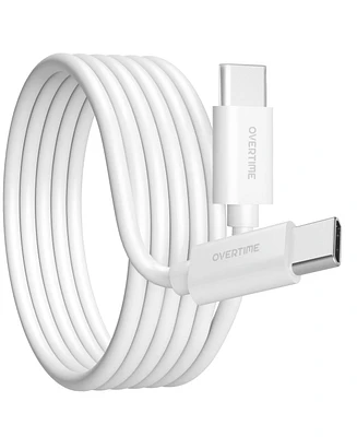 Overtime 10ft Usb Type C Charging Cable for iPhone 15, Samsung, Pixel, and More (OTDCUSBCTC10WH)