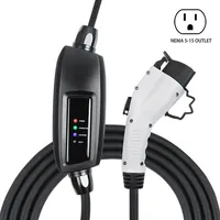 Lectron 110V 16 Amp Level 1 Ev Charger with 21ft/6.4m Extension Cord J1772 Cable & Nema 5-15 Plug Electric Vehicle Charger