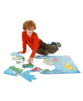 Melissa & Doug World Map Jumbo Jigsaw Floor Puzzle with 33 Pieces