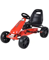 Costway Xmas Gift Go Kart Kids Ride On Car Pedal Powered Car 4 Wheel Racer Toy Stealth Outdoor