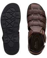 Clarks Men's Walkford Fish Tumbled Leather Sandals