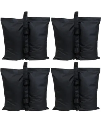 Sunnydaze Decor Polyester Sandbag Canopy Weights - Black - Set of 4