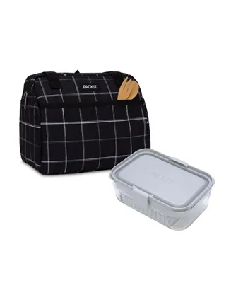 Pack It Freezable Hampton Lunch Bag and Mod Lunch Bento Set, 5 Piece