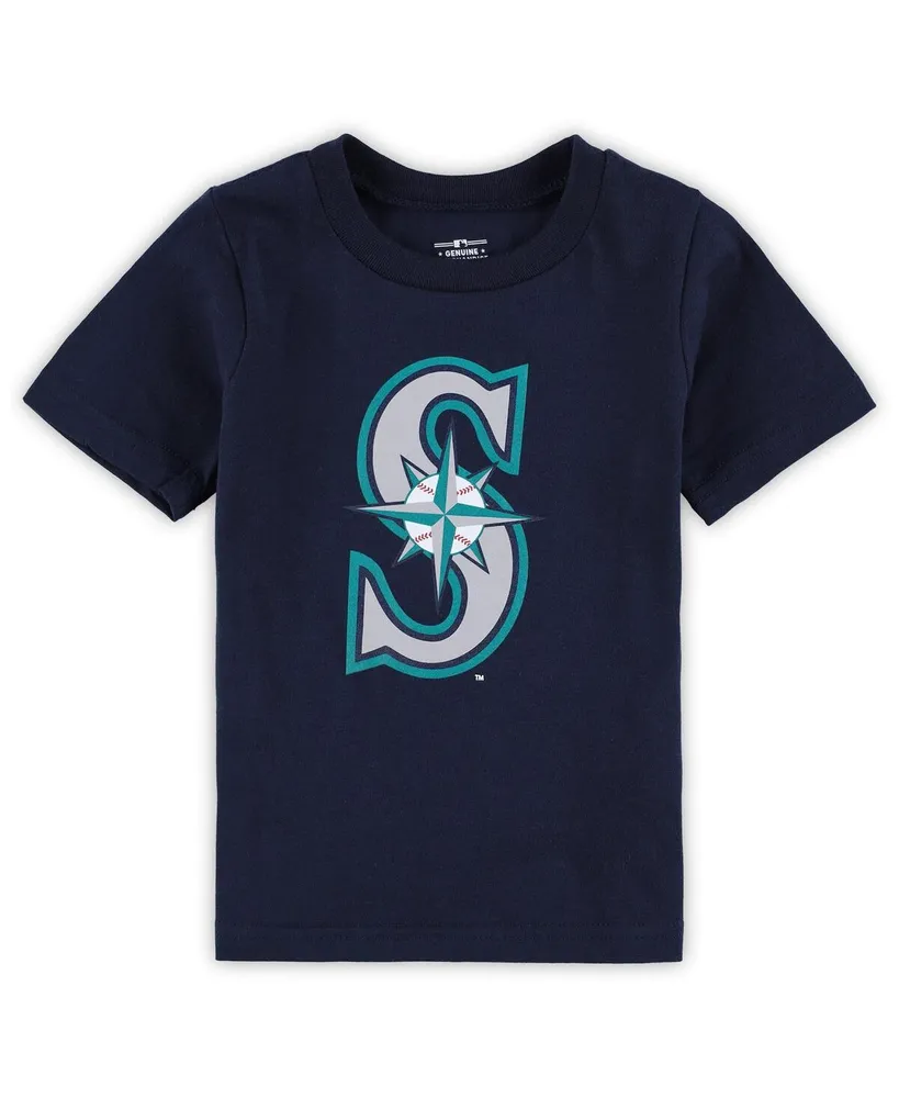 Infant Boys and Girls Navy Seattle Mariners Team Crew Primary Logo T-shirt