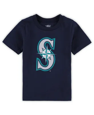 Infant Boys and Girls Navy Seattle Mariners Team Crew Primary Logo T-shirt