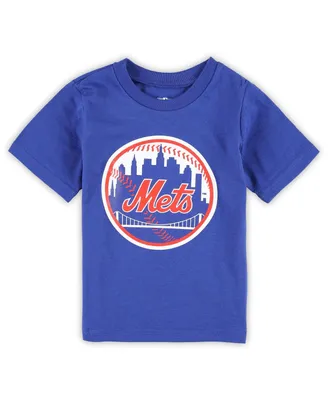 Toddler Boys and Girls Royal New York Mets Team Crew Primary Logo T-shirt