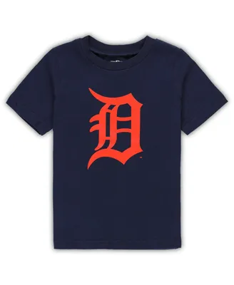 Toddler Boys and Girls Navy Detroit Tigers Team Crew Primary Logo T-shirt